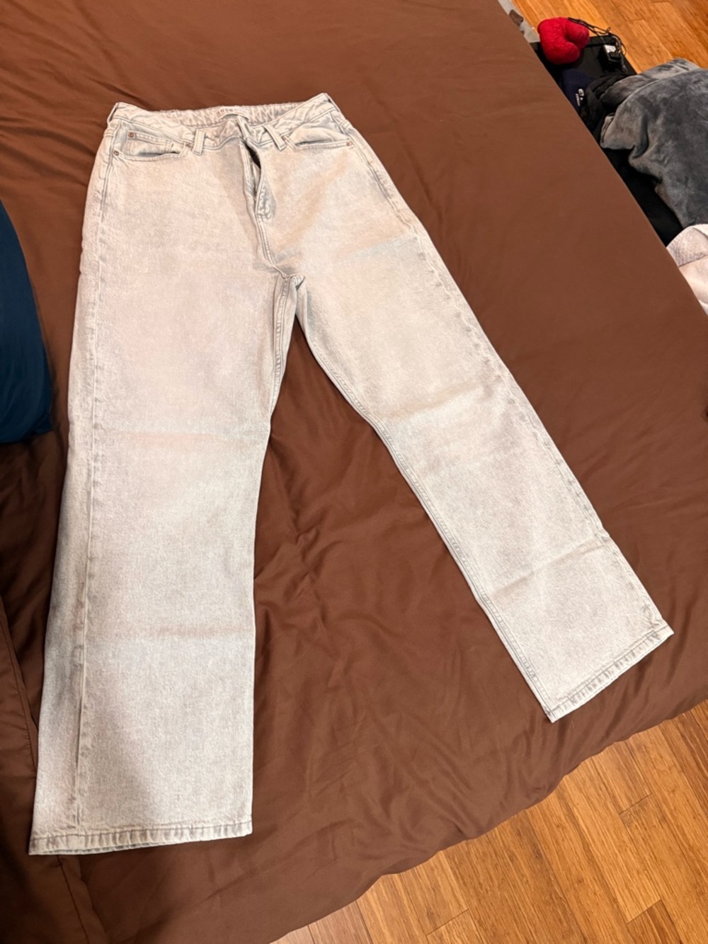 Primark Light Gray Straight Jeans